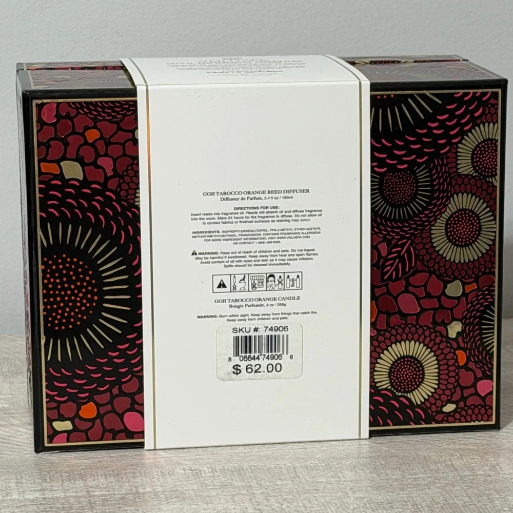 Voluspa Goji Tarocco Orange Candle & Reed Diffuser Gift Set - Picture 6 of 6